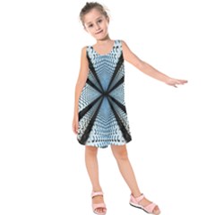 6th Dimension Metal Abstract Obtained Through Mirroring Kids  Sleeveless Dress by Celenk