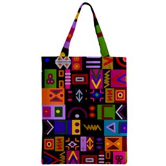 Abstract A Colorful Modern Illustration Zipper Classic Tote Bag by Celenk