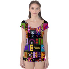 Abstract A Colorful Modern Illustration Boyleg Leotard  by Celenk