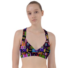 Abstract A Colorful Modern Illustration Sweetheart Sports Bra