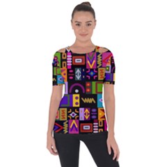 Abstract A Colorful Modern Illustration Short Sleeve Top