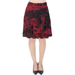 Graffiti Velvet High Waist Skirt