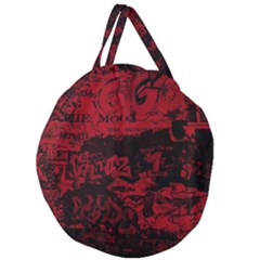 Graffiti Giant Round Zipper Tote