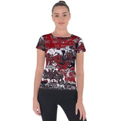 Graffiti Short Sleeve Sports Top 