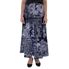 Graffiti Flared Maxi Skirt