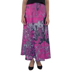 Graffiti Flared Maxi Skirt