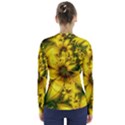 Beautiful Yellow-Green Meadow of Daffodil Flowers V-Neck Long Sleeve Top View2