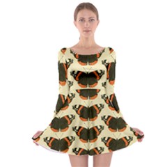 Butterfly Butterflies Insects Long Sleeve Skater Dress