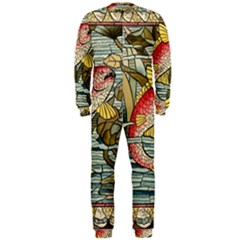 Fish Underwater Cubism Mosaic Onepiece Jumpsuit (men)  by Celenk