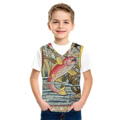 Fish Underwater Cubism Mosaic Kids  Sportswear by Celenk