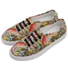 Fish Underwater Cubism Mosaic Women s Classic Low Top Sneakers by Celenk