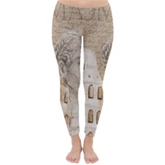 Colosseum Rome Caesar Background Classic Winter Leggings by Celenk