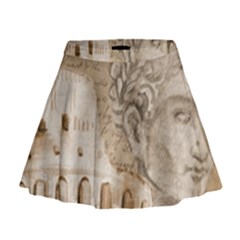 Colosseum Rome Caesar Background Mini Flare Skirt by Celenk