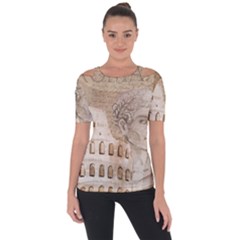 Colosseum Rome Caesar Background Short Sleeve Top