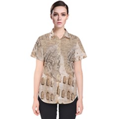 Colosseum Rome Caesar Background Women s Short Sleeve Shirt