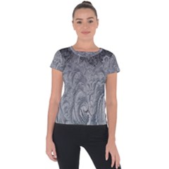 Abstract Art Decoration Design Short Sleeve Sports Top 