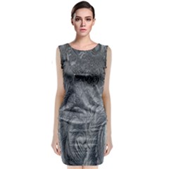 Abstract Art Decoration Design Sleeveless Velvet Midi Dress by Celenk