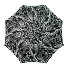 Black And White Pattern Texture Golf Umbrellas by Celenk