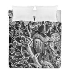 Black And White Pattern Texture Duvet Cover Double Side (full/ Double Size) by Celenk