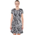 Black And White Pattern Texture Adorable in Chiffon Dress View1