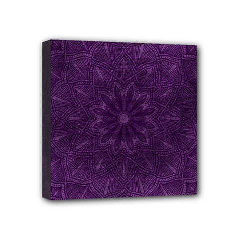 Background Purple Mandala Lilac Mini Canvas 4  X 4  by Celenk