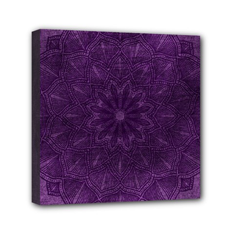 Background Purple Mandala Lilac Mini Canvas 6  X 6  by Celenk