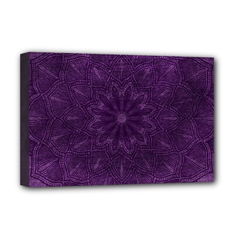 Background Purple Mandala Lilac Deluxe Canvas 18  X 12   by Celenk