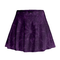 Background Purple Mandala Lilac Mini Flare Skirt by Celenk