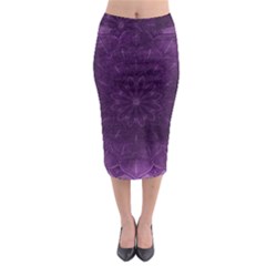 Background Purple Mandala Lilac Midi Pencil Skirt by Celenk