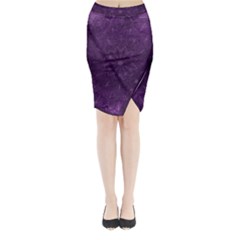 Background Purple Mandala Lilac Midi Wrap Pencil Skirt by Celenk