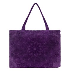 Background Purple Mandala Lilac Medium Tote Bag by Celenk