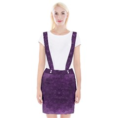 Background Purple Mandala Lilac Braces Suspender Skirt by Celenk