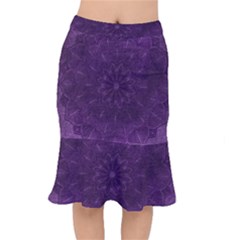 Background Purple Mandala Lilac Mermaid Skirt by Celenk