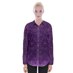 Background Purple Mandala Lilac Womens Long Sleeve Shirt