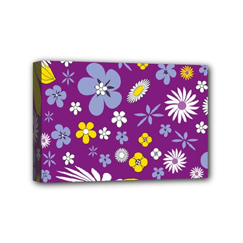 Floral Flowers Mini Canvas 6  X 4  by Celenk