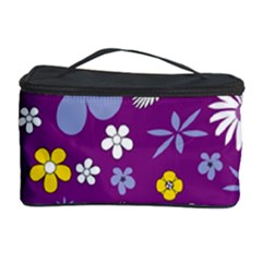 Floral Flowers Cosmetic Storage Case by Celenk