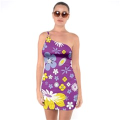 Floral Flowers One Soulder Bodycon Dress by Celenk