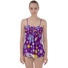 Floral Flowers Babydoll Tankini Set by Celenk