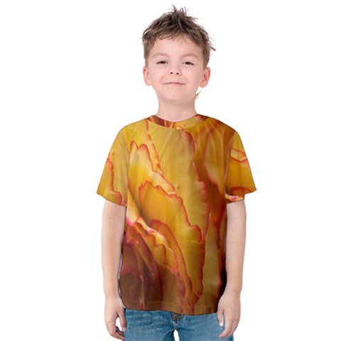 Flowers Leaves Leaf Floral Summer Kids  Cotton Tee by Celenk