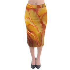 Flowers Leaves Leaf Floral Summer Midi Pencil Skirt by Celenk