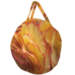 Flowers Leaves Leaf Floral Summer Giant Round Zipper Tote