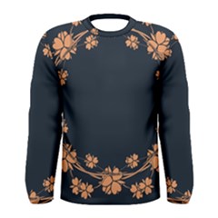 Floral Vintage Royal Frame Pattern Men s Long Sleeve Tee by Celenk