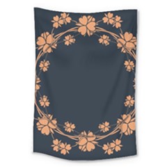 Floral Vintage Royal Frame Pattern Large Tapestry by Celenk