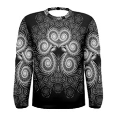 Fractal Filigree Lace Vintage Men s Long Sleeve Tee by Celenk