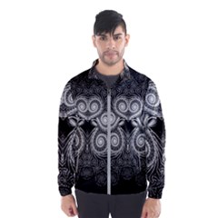 Fractal Filigree Lace Vintage Wind Breaker (men) by Celenk