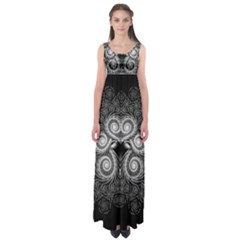 Fractal Filigree Lace Vintage Empire Waist Maxi Dress by Celenk