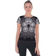 Fractal Filigree Lace Vintage Short Sleeve Sports Top 