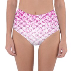 Halftone Dot Background Pattern Reversible High-waist Bikini Bottoms by Celenk