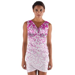 Halftone Dot Background Pattern Wrap Front Bodycon Dress by Celenk