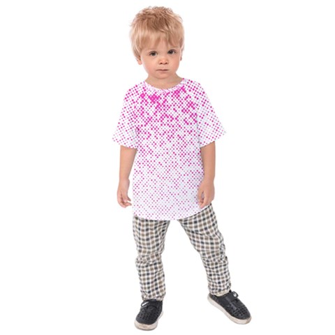 Halftone Dot Background Pattern Kids Raglan Tee by Celenk